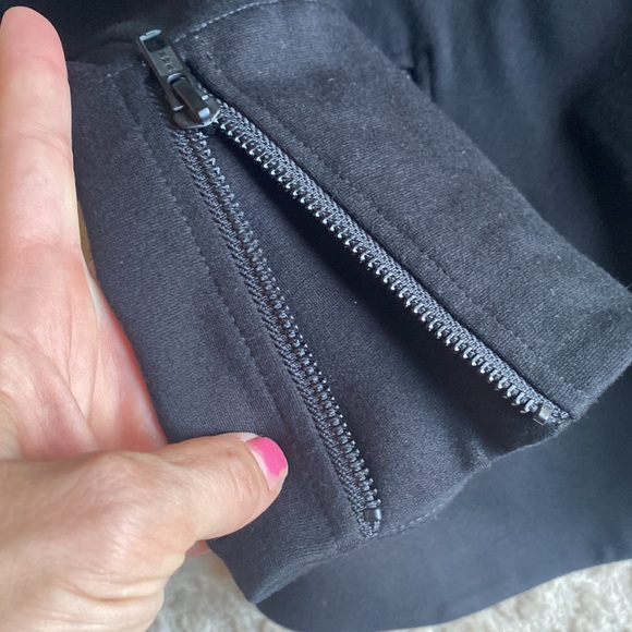 Eileen Fisher Black Moto Asymmetrical Zip Viscose Jacket, size XL - Picture 11 of 11
